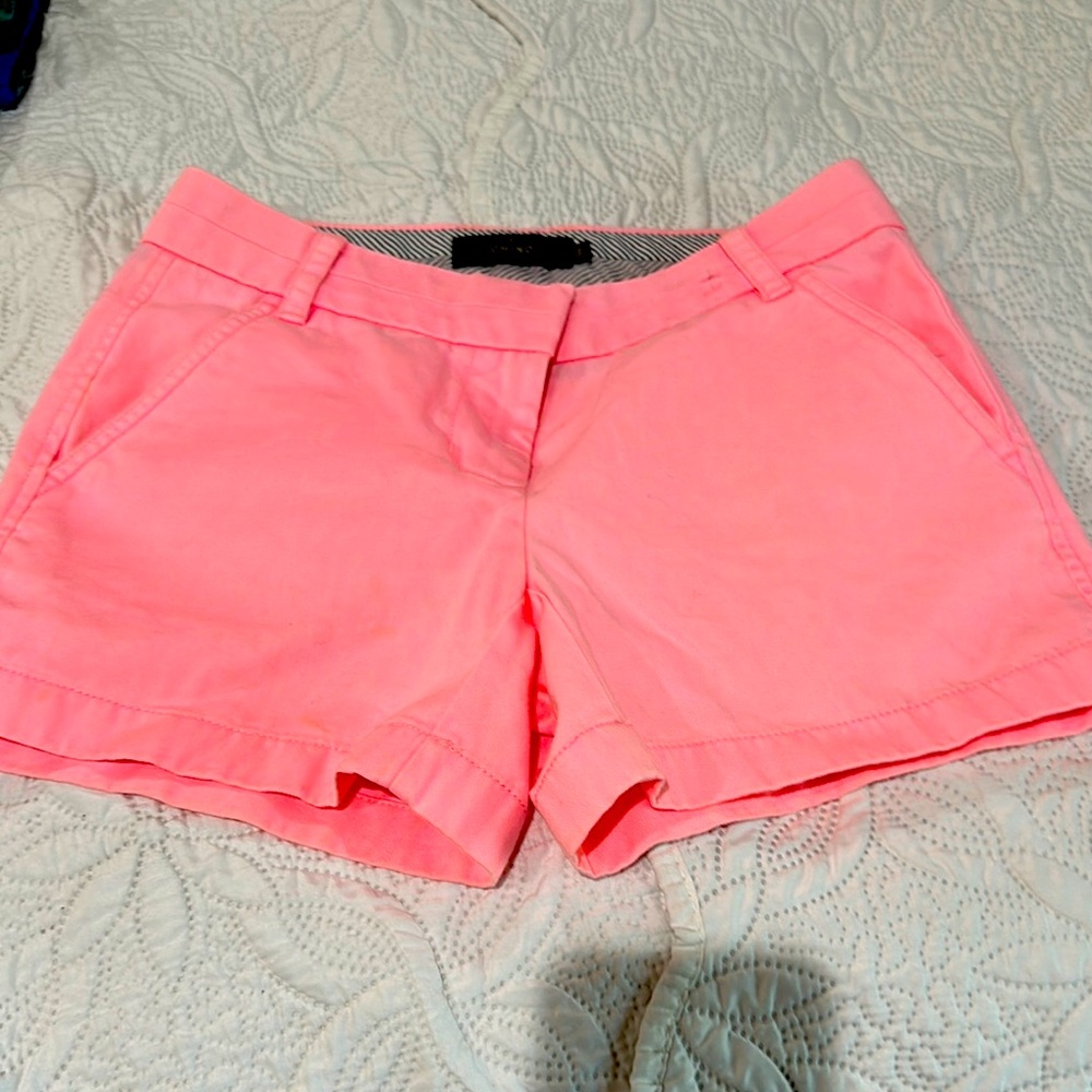 J. Crew Pink 4inch Shorts Chino Style